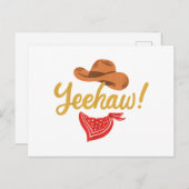イエハウカウボーイ女性のカーボーイウエスタンカントリーロデオ ポストカード (正面/裏面)