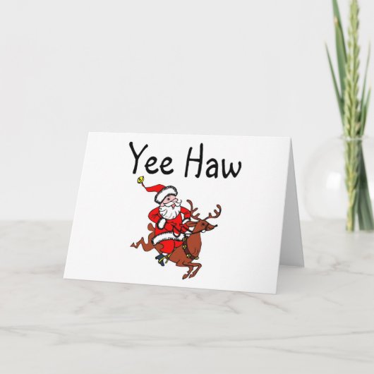 イエハウクリスマスカウボーイサンタクロース シーズンカード (正面)