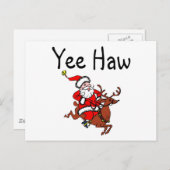 イエハウクリスマスカウボーイサンタクロース シーズンポストカード (正面/裏面)