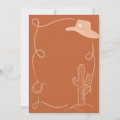 イエハウディスコカウボーイファーストロデオ誕生日ボーイ 招待状 (裏面)