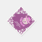 イエハウパープルディスコ女性のカーボーイロデオ誕生日 スタンダードカクテルナプキン (角)