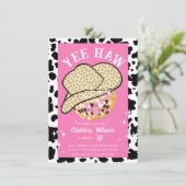 イエハウピンク女性のカーボーイディスコロデオ30歳の誕生日 招待状 (スタンド正面)