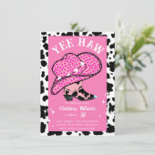 イエハウピンク女性のカーボーイロデオ30歳 招待状 (スタンド正面)