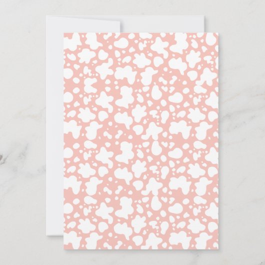 イエハウピーチディスコ女性のカーボーイロデオ誕生日 招待状 (裏面)