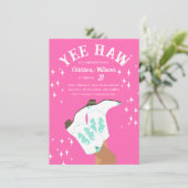 イエハウホットピモダンックスクウェスタンロデオ誕生日 招待状