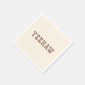 イエハウマイファーストロデオバースデーパーティープレートニュートラル スタンダードカクテルナプキン (角)