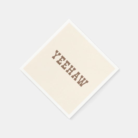 イエハウマイファーストロデオバースデーパーティープレートニュートラル スタンダードカクテルナプキン (角)