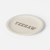 イエハウマイファーストロデオバースデーパーティープレートニュートラル ペーパープレート (アングル)