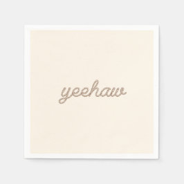 イエハウロープマイファーストロデオバースデーパーティープレート スタンダードカクテルナプキン