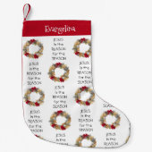 イエパーソナライズされたスの理由 スモールクリスマスストッキング (正面)