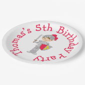 イエブルネットかわいい騎士を聞く ペーパープレート (アングル)