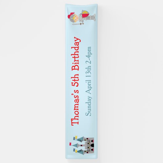 イエブロンドかわいい騎士の誕生日パーティーを聞く 横断幕 (縦)