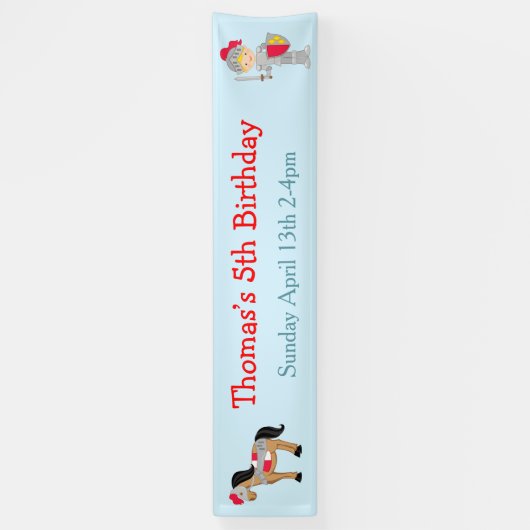 イエブロンドかわいい騎士の誕生日パーティーを聞く 横断幕 (縦)