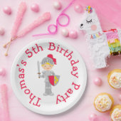 イエブロンドかわいい騎士を聞く ペーパープレート (パーティー)