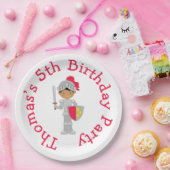 イエブロンドかわいい騎士を聞く ペーパープレート (パーティー)