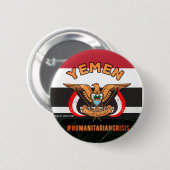 イエメンとスタンド、ゴールデンイーグル国章 缶バッジ (正面&裏面)