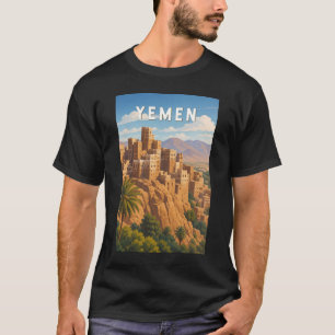 イエメンのイラスト 旅行 アート ビンテージ Tシャツ