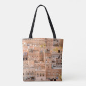 イエメンのサナア旧市街の建築。有音 トートバッグ (裏面)