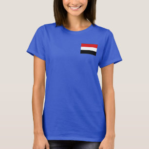 イエメンの旗および地図dkのTシャツ Tシャツ
