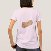 イエメンの旗+地図+テキスト Tシャツ (裏面)