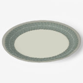 イエメンアンティークシルバーワークダブル縁ど ペーパープレート (アングル)