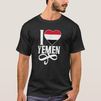 イエメンプライドI love Yemen flag t shirt Tシャツ