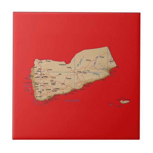 イエメンマップタイル タイル (正面)