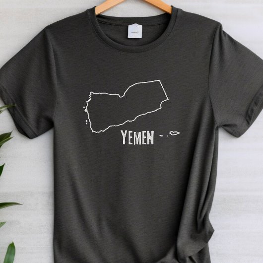 イエメン国地図イエメン境界線土地形状 Tシャツ