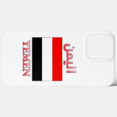 イエメン国旗اليمنアラビア語・英語ワードアートカッコいい Case-Mate iPhoneケース (裏面 (横))