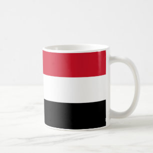 イエメン国旗のセラミックコーヒーマグ コーヒーマグカップ