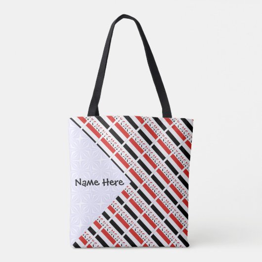 イエメン国旗のタイルパーソナライズされた張り トートバッグ (裏面)