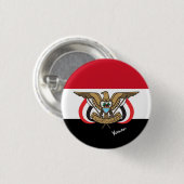 イエメン国旗のボタン,愛国的なイエメン国旗のファッション 缶バッジ (正面&裏面)