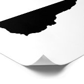 イエメン国旗の地図の形の記号 ポスター (角)