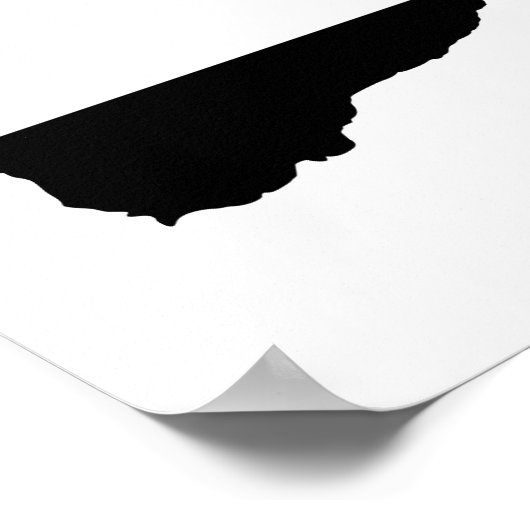 イエメン国旗の地図の形の記号 ポスター (角)