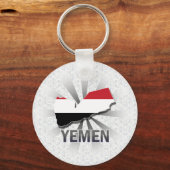 イエメン国旗の地図2.0 キーホルダー (正面)