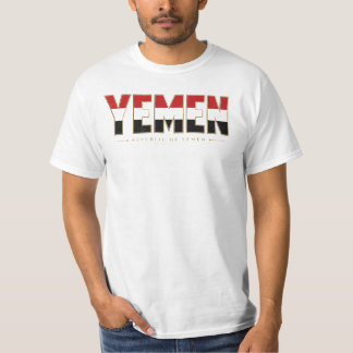 イエメン国旗タイポグラフィー アパレル&ギフト Tシャツ