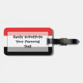 イエメン国旗簡単ID個人 ラゲッジタグ (裏面横)