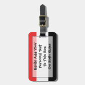 イエメン国旗簡単ID個人 ラゲッジタグ (正面縦)