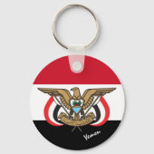 イエメン国旗&イエメンの休日，愛国者/スポーツ キーホルダー (正面)