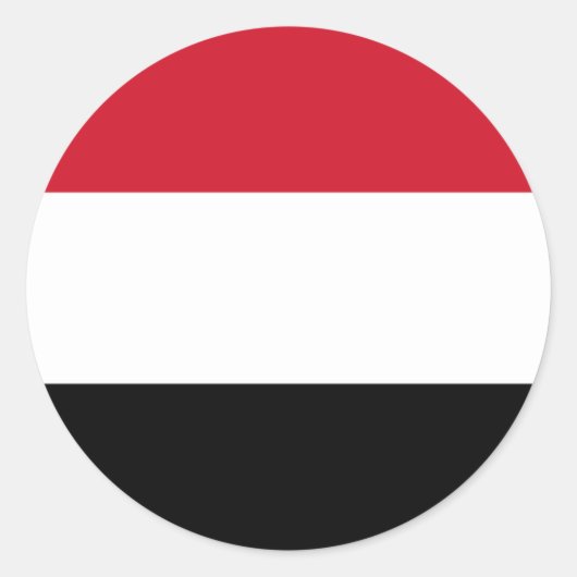 イエメン国旗、イエメン国旗 ラウンドシール (正面)