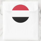 イエメン国旗、イエメン国旗 ラウンドシール (バッグ)