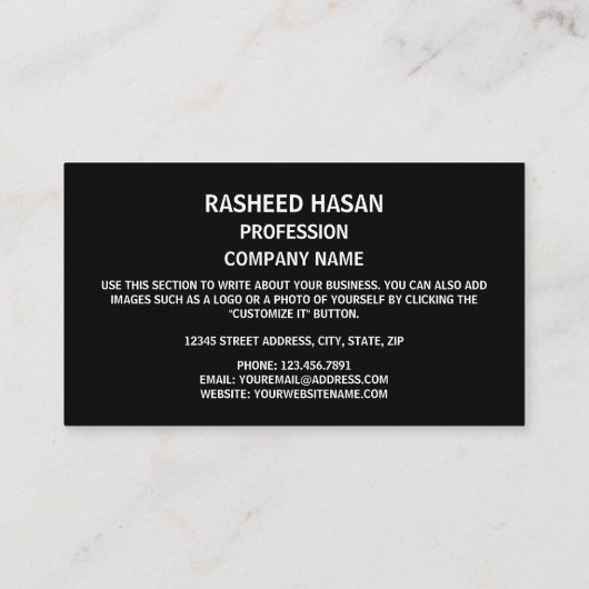 イエメン国旗、イエメン国旗 名刺 (裏面)