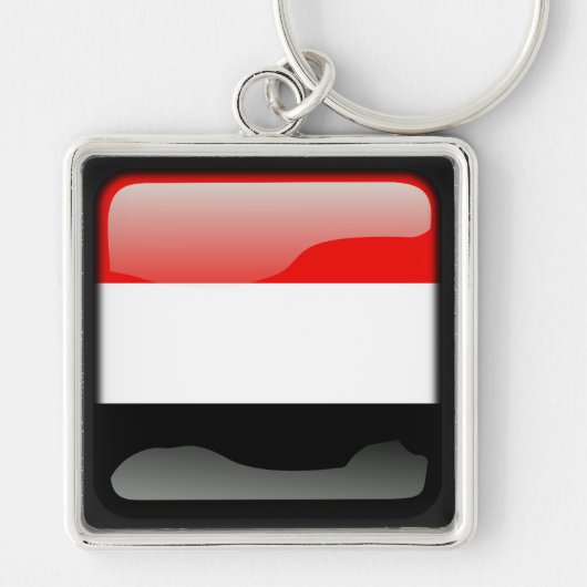 イエメン国旗 キーホルダー (正面)