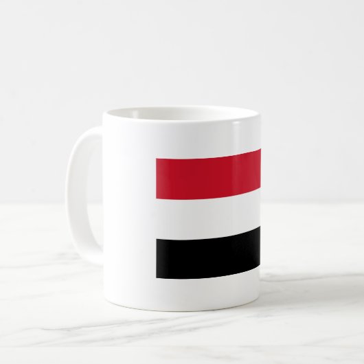 イエメン国旗 コーヒーマグカップ (正面左)
