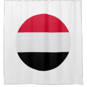 イエメン国旗 シャワーカーテン (正面)