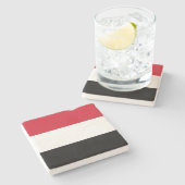 イエメン国旗 ストーンコースター (横)