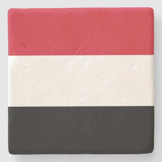 イエメン国旗 ストーンコースター (正面)