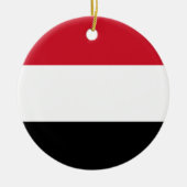 イエメン国旗 セラミックオーナメント (正面)