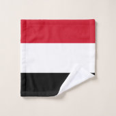 イエメン国旗 バスタオルセット (ウォッシュタオル)