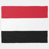 イエメン国旗 フリースブランケット (正面(横))